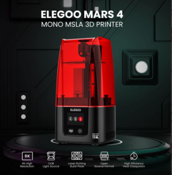 Elegoo Mars 4 9K Reçineli SLA 3D Printer