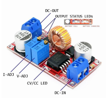 XL4015 DC-DC 5A Gərginlik Düşürücü - Litium Batareya Şarj Modulu