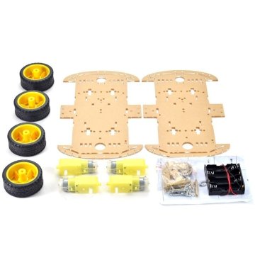 4WD Çoxməqsədli Mobil Robot Platforması - Şəffaf