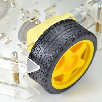 4WD Çoxməqsədli Mobil Robot Platforması - Şəffaf