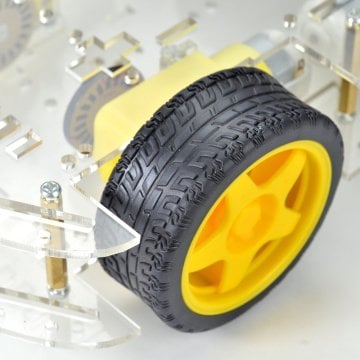 4WD Çoxməqsədli Mobil Robot Platforması - Şəffaf