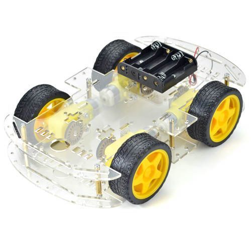4WD Çoxməqsədli Mobil Robot Platforması - Şəffaf