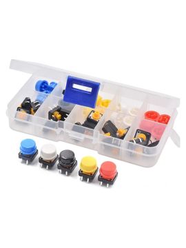 12x12mm Qapaqlı Push Button Dəsti - 25 Ədəd 5 Çeşid