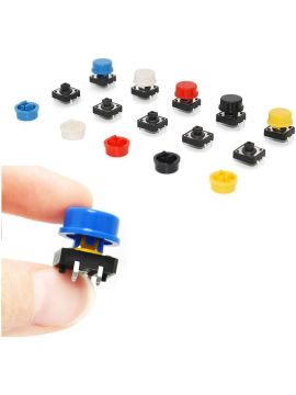 12x12mm Qapaqlı Push Button Dəsti - 25 Ədəd 5 Çeşid
