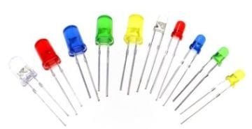 3mm və 5mm LED Dəsti - 500 Ədəd 10 Çeşid