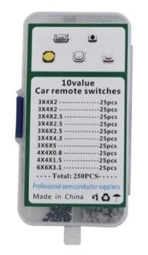 SMD Tact Switch Dəsti - 250 Ədəd 10 Çeşid