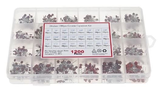 Keramik Kondansator Dəsti - 1200 Ədəd 24 Çeşid