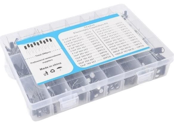 Kondansator Dəsti - 500 Ədəd 24 Çeşid