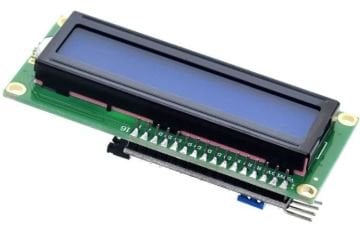 2x16 LCD Ekran - I2C Lehimli Mavi Display