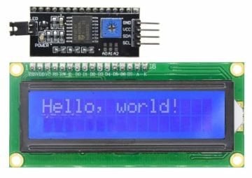 2x16 LCD Ekran - I2C Lehimli Mavi Display