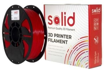Solid Filament ABS 1.75mm Qırmızı - 1 kq