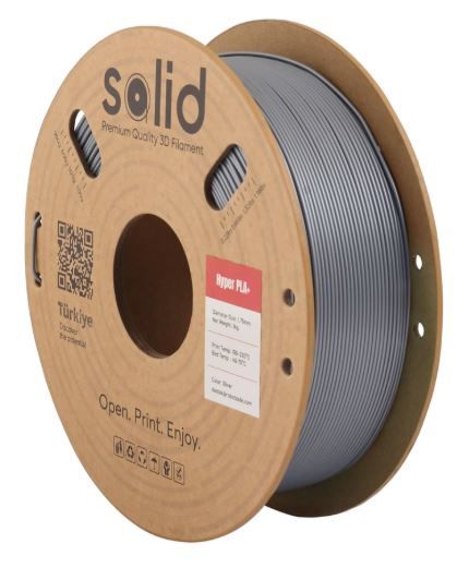Solid Filament Hyper PLA+ Gümüş - 1 kq