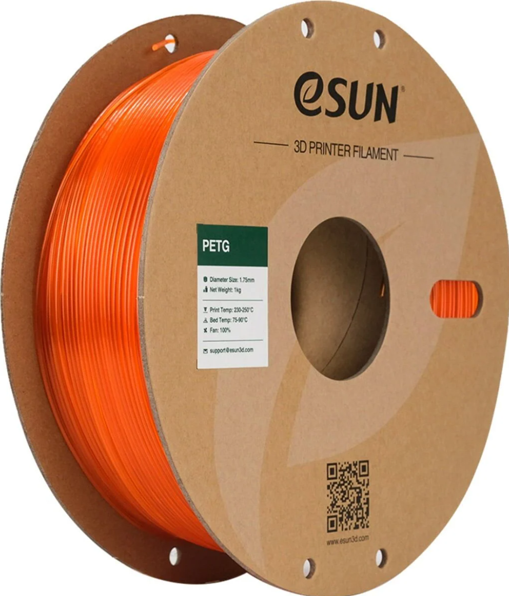 eSUN PETG 1.75mm Filament Yarımşəffaf Narıncı - 1 kq