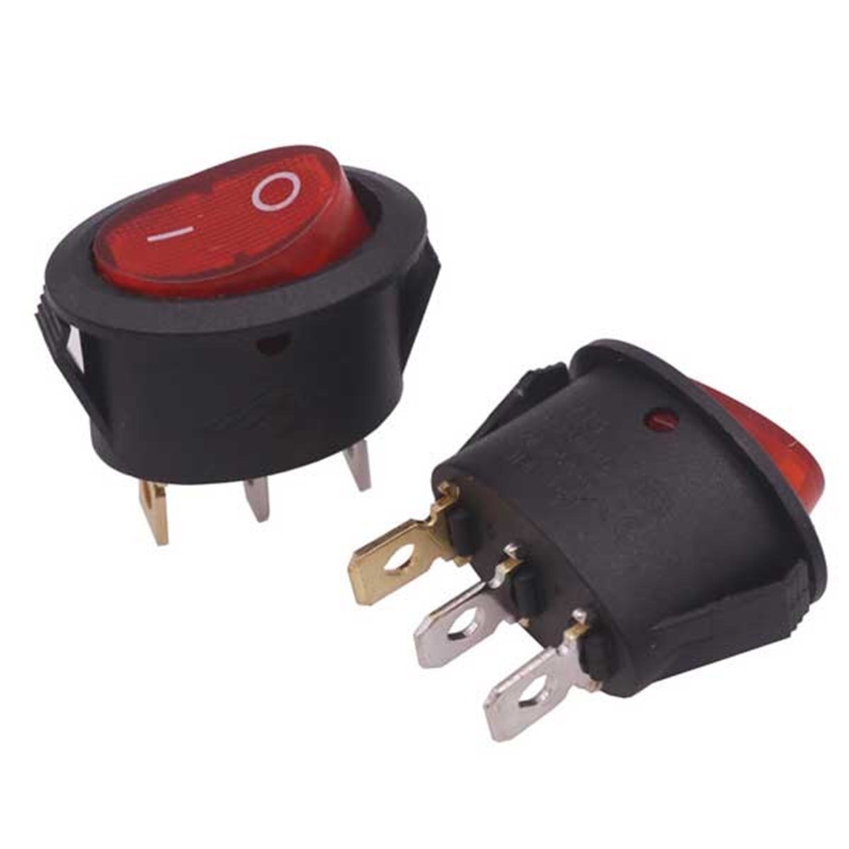 25mm İşıqlı Oval ON-OFF Açar Switch