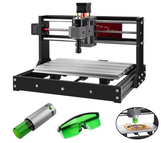 Masaüstü CNC Cihazı 15000mW Lazerli CNC3018 Pro