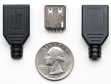 USB A Növü Örtüklü Soket - Dişi