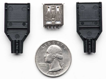 USB A Növü Örtüklü Soket - Dişi