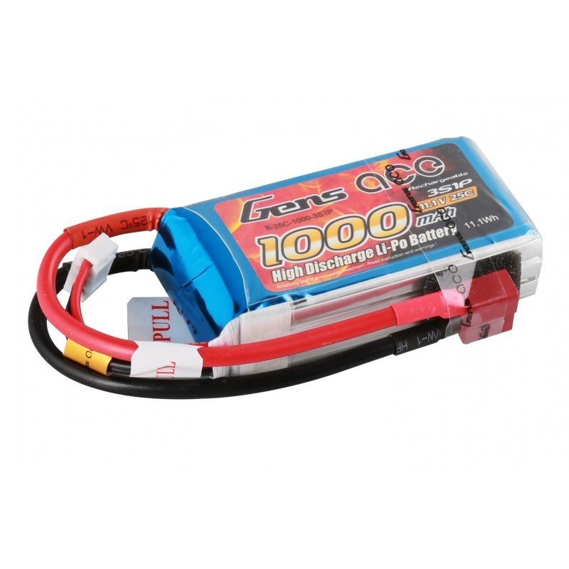 11.1V 1000mAh 25C Li-Po Batareya