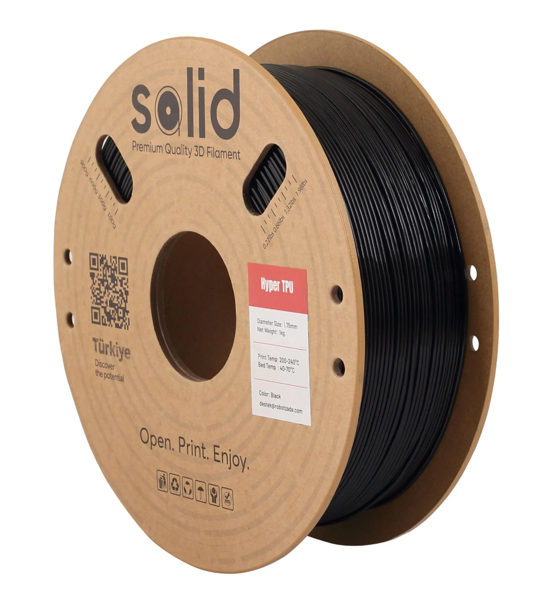 Solid TPU 95A Filament Qara - 1 kq