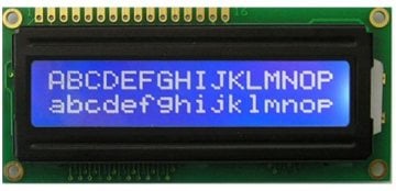 2x16 LCD Ekran - Mavi Üzərində Ağ
