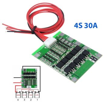BMS Modul 4S 30A Li-Po Batareya Balans Şarj Dövrəsi