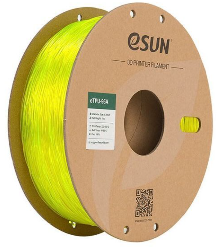 eSUN eTPU-95A 1.75mm Filament Yarımşəffaf Sarı - 1 kq