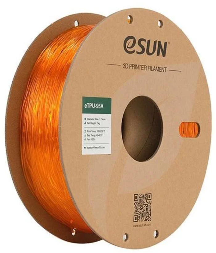 eSUN eTPU-95A 1.75mm Filament Yarımşəffaf Narıncı - 1 kq