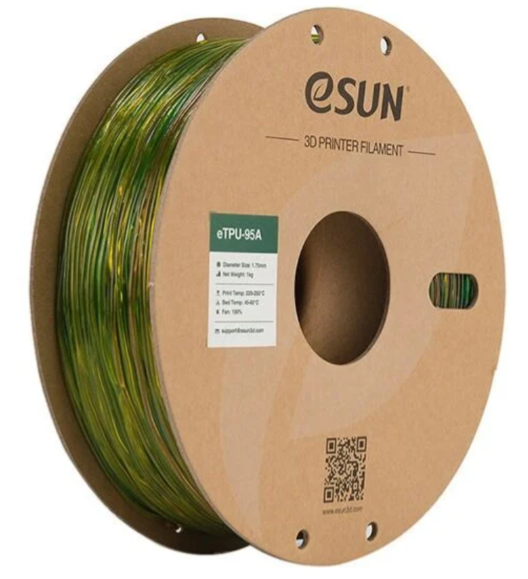 eSUN eTPU-95A 1.75mm Filament Göyqurşağı (Rainbow) - 1 kq