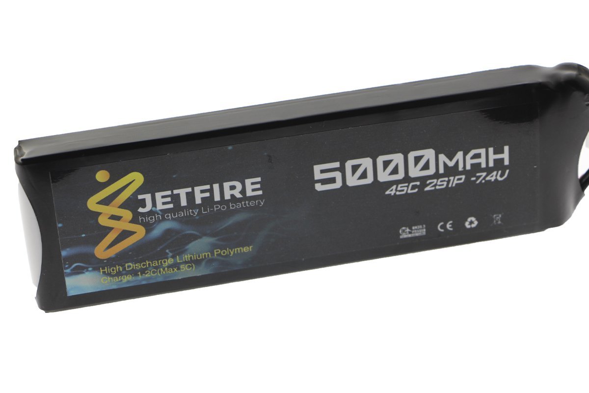 7.4V 5000mAh 40C Li-Po Batareya 2S JetFire Batareya
