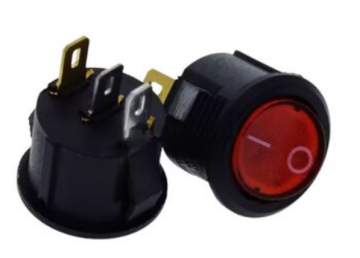 20mm İşıqlı ON-OFF Açar Switch