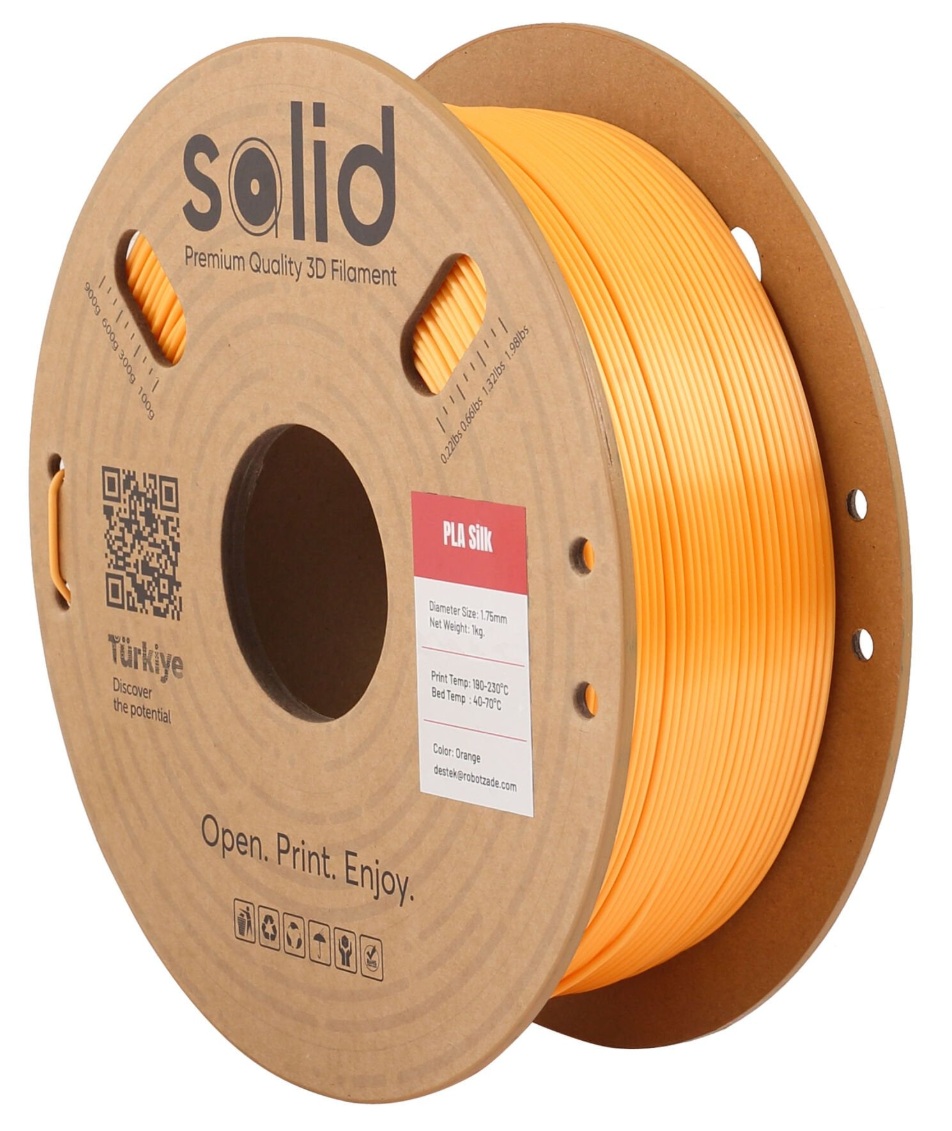 Solid Filament Silk PLA Narıncı - 1 kq