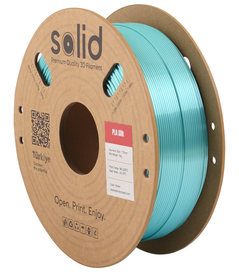 Solid Filament Silk PLA Yaşıl - 1 kq