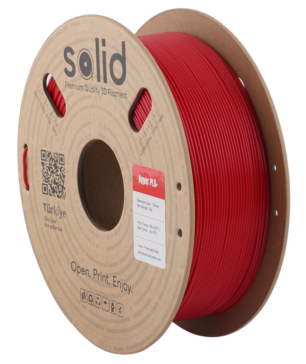 Solid Filament Hyper PLA+ Alov Qırmızısı - 1 kq