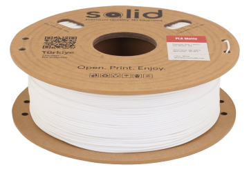 Solid Filament PLA Matte Ağ - 1 kq