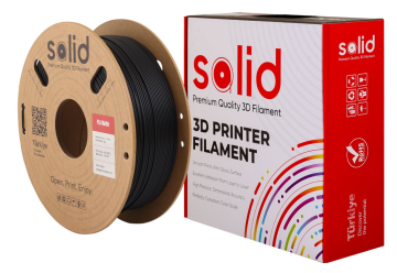 Solid Filament PLA Matte Qara - 1 kq