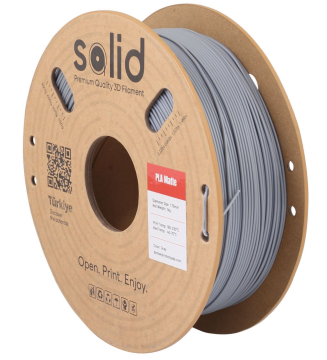 Solid PLA Matte Filament Boz - 1 kq