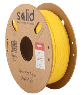 Solid PLA Matte Filament Sarı - 1 kq