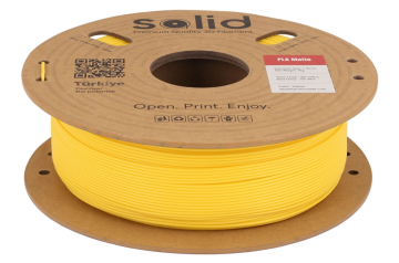 Solid Filament PLA Matte Sarı - 1 kq