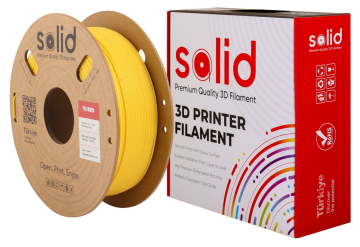 Solid Filament PLA Matte Sarı - 1 kq