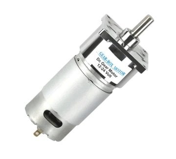 24V 120 RPM 42mm Reduktorlu Kvadrat Flanşlı Uzun DC Motor