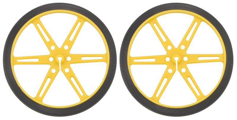 Pololu 80x10mm Təkər Cütü (Sarı)