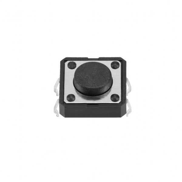 4 Pinli Push Buton - Qara (12x12x5 mm)