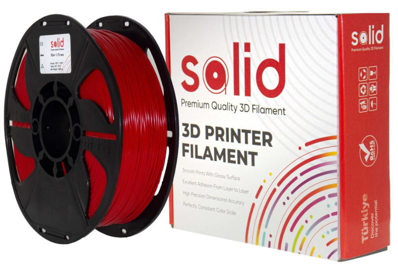 Solid Filament PLA Plus Qırmızı - 1 kq
