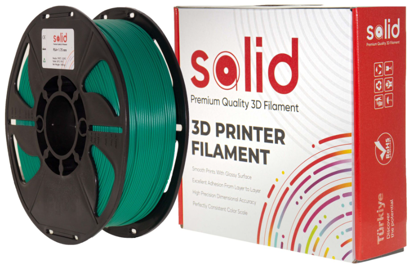Solid Filament PLA Plus Yaşıl - 1 kq