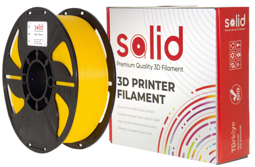 Solid Filament PLA Plus Sarı - 1 kq