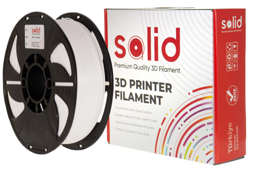 Solid Filament PLA Plus Ağ - 1 kq