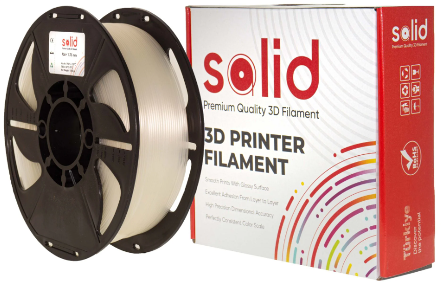 Solid Filament PLA Plus Şəffaf Rəng - 1 kq