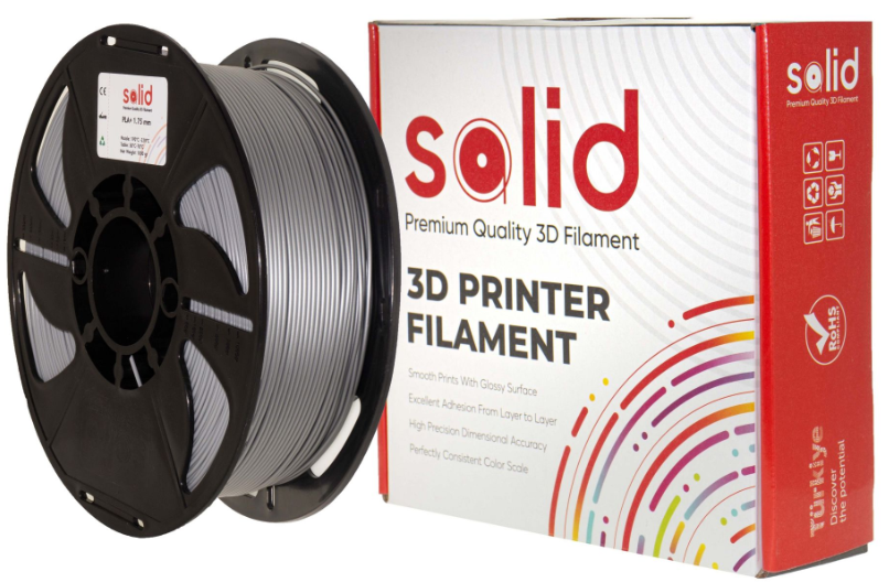 Solid Filament PLA Plus Gümüş - 1 kq