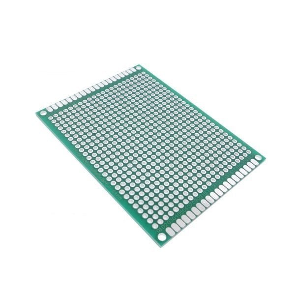 İki Üzlü Deşikli Plata - Pertinax 6x8sm