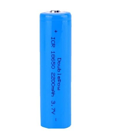 3.7V 2200mAh 18650 Li-ion Şarjlı Batareya - Başlı